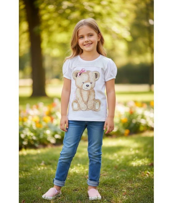 POLO NIÑA CR MC OSITO SBELLITAS