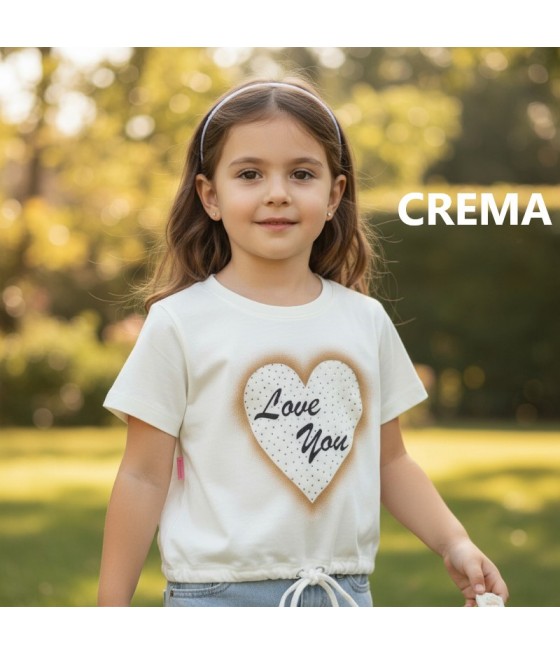 POLO NIÑA CR MC LOVE YOU DAMARIS