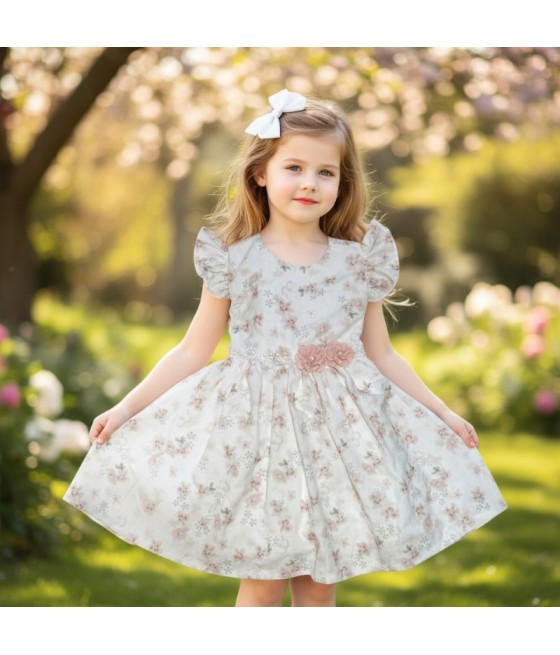 VESTIDO NIÑA CINTURA FLORES...