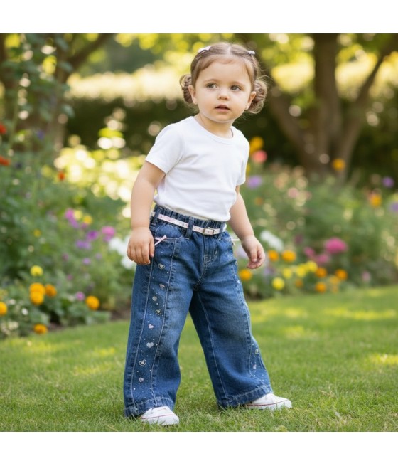 PANT JEANS NIÑA CORAZONES...