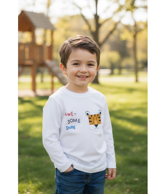 POLO NIÑO CR ML TIGRE AWE...