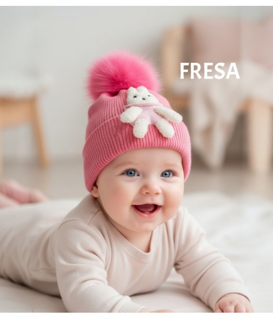GORRA NIÑA LANA OSITO TALLA...