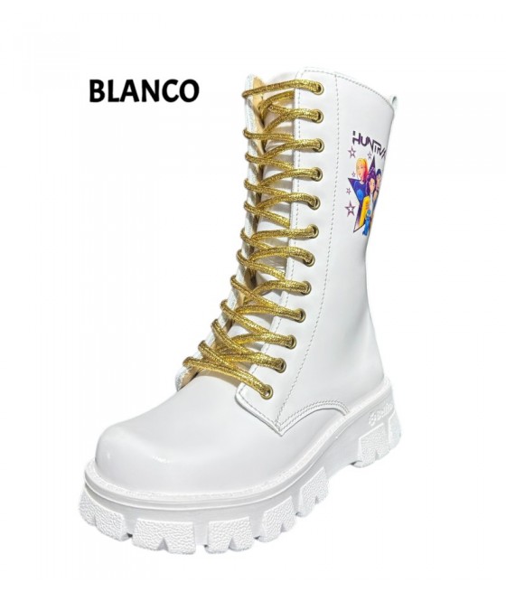 BOTAS NIÑA CHAROL 3/4-KPOP...